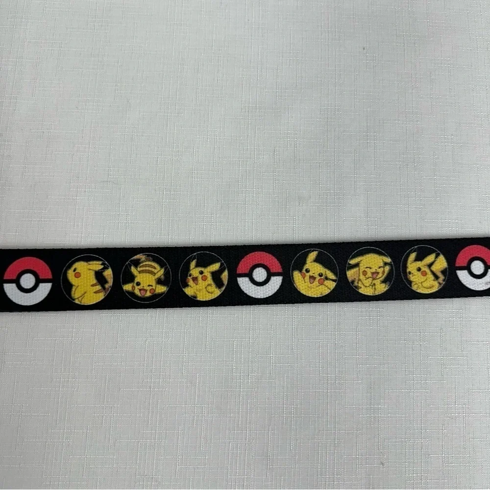 Nintendo x Buckle Down Pokemon Size Large Pikachu Black Adjustable Belt